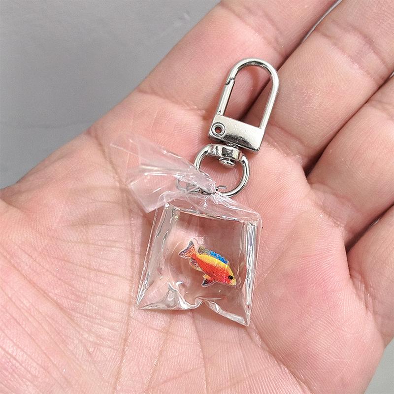

Креативный брелок в виде золотой рыбки карпа, персонализированный прозрачный брелок-подвеска в виде рыбки, изысканное украшение для рюкзака, подарки