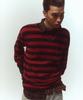 MUSINSA STANDARD Bold Stripe Long Sleeve T-Shirt [Black/Red]