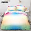 Rainbow Gradient Duvet Cover Set Queen Size Cute Bedding for Kids Girls Polyester Quilt Cover Single King Twin