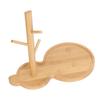 Wooden Tray Support Log Simple Exquisite Shape Practical Wooden Tray Stand Decorative Organizer for