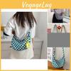 Elegant And Spacious Checkered Crossbody Bag For Daily Commuting In Fresh Colors
