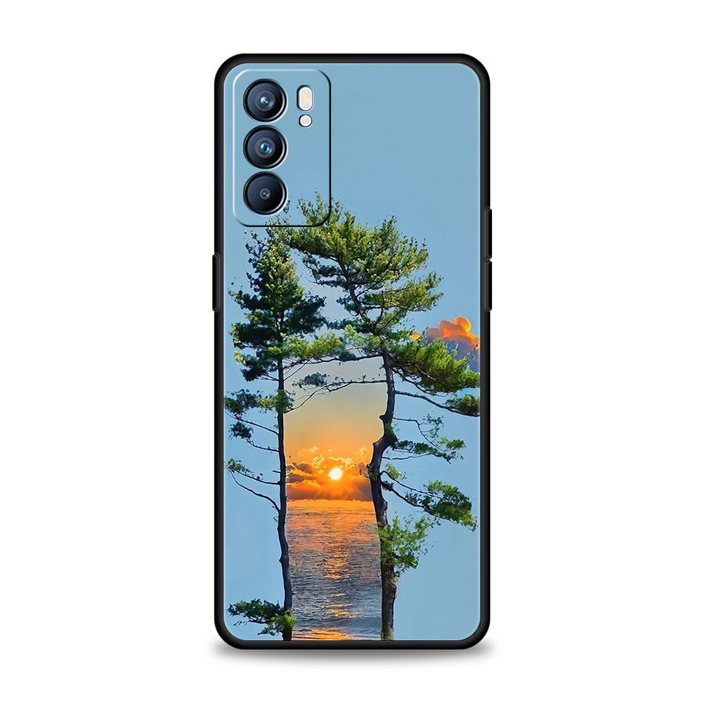 Carino arte bella indie rosa acceso Custodia Per Oppo Reno8 Reno7 Reno6 Pro A54 5G Find X6 X5 A53 A52 A9 A15 A95 A17 A16 A57 A31 Copertura