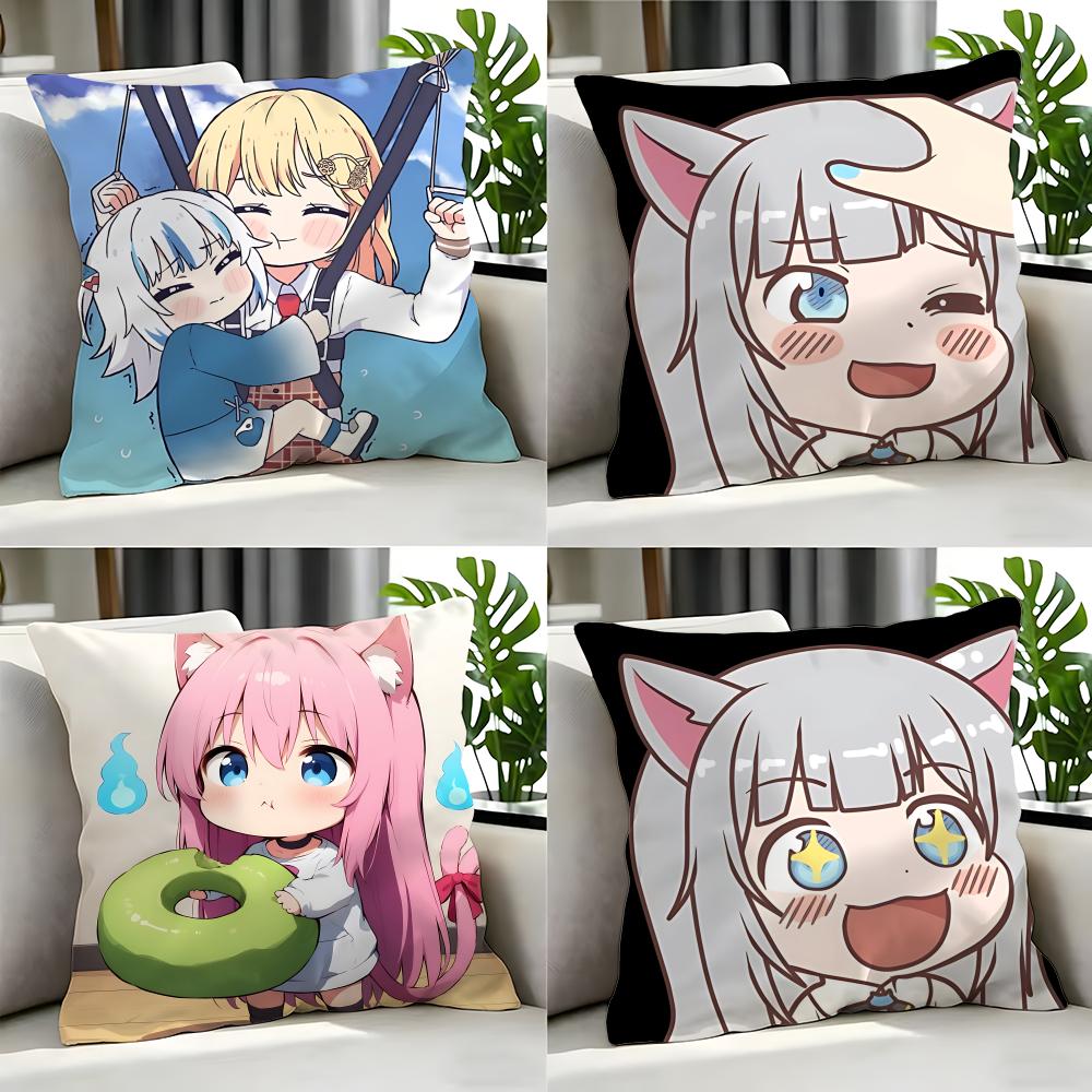 cute Chibi Neko Cushion Cover Cushion Cover Set Pcs x x x Pillowcase Decorative Sofa Home Decor
