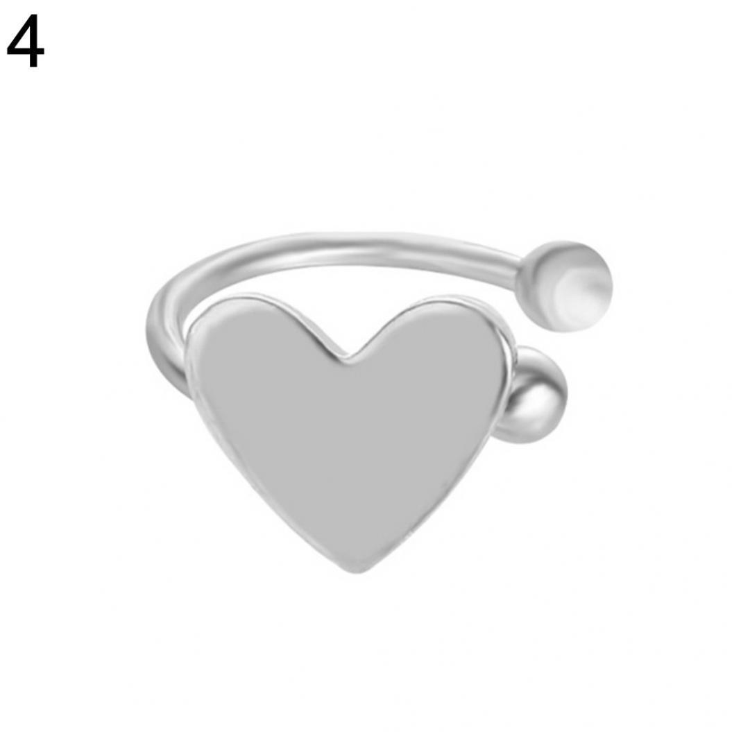 

Клипса на ухо в виде полукольца с треугольником, сердечком или звездой