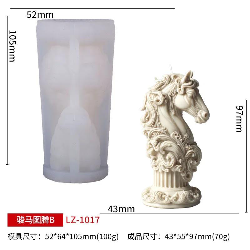 

2026 Latest Models 3D Exquisite Horse Head Silicone Mold for DIY Aromatherapy Candle Making Creative Home Decor Craft Mould