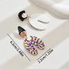 Acrylic Colourful Dangle Earrings Dots Ethnic Style Cartoon Indian Earrings Charm Asymmetrical Portraits Earrings Beach