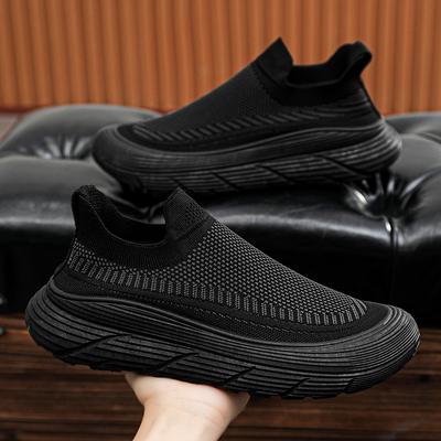 New Thick Sole Set Foot Lazy Shoes Fly Woven a Slip Ventilated Men's Shoes Non-slip Wear Casual Sports Shoes