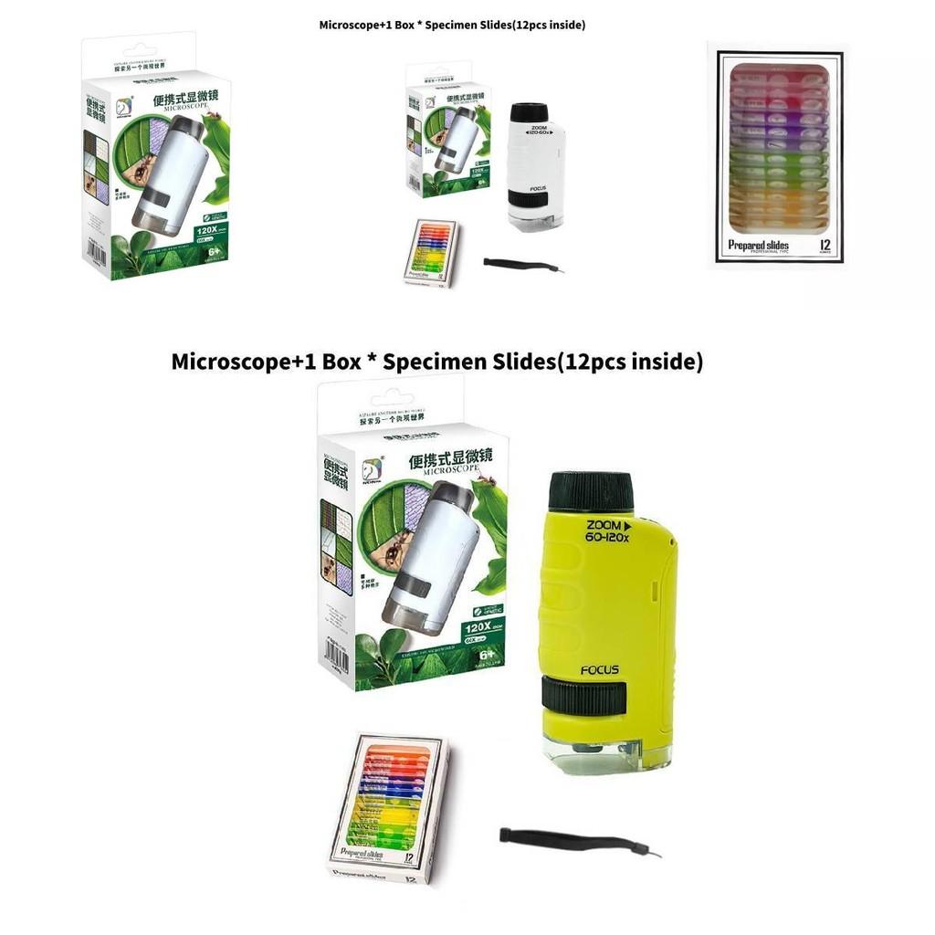 Microscópio Óptico Portátil de Alta Definição Kit Científico Educacional Para Crianças