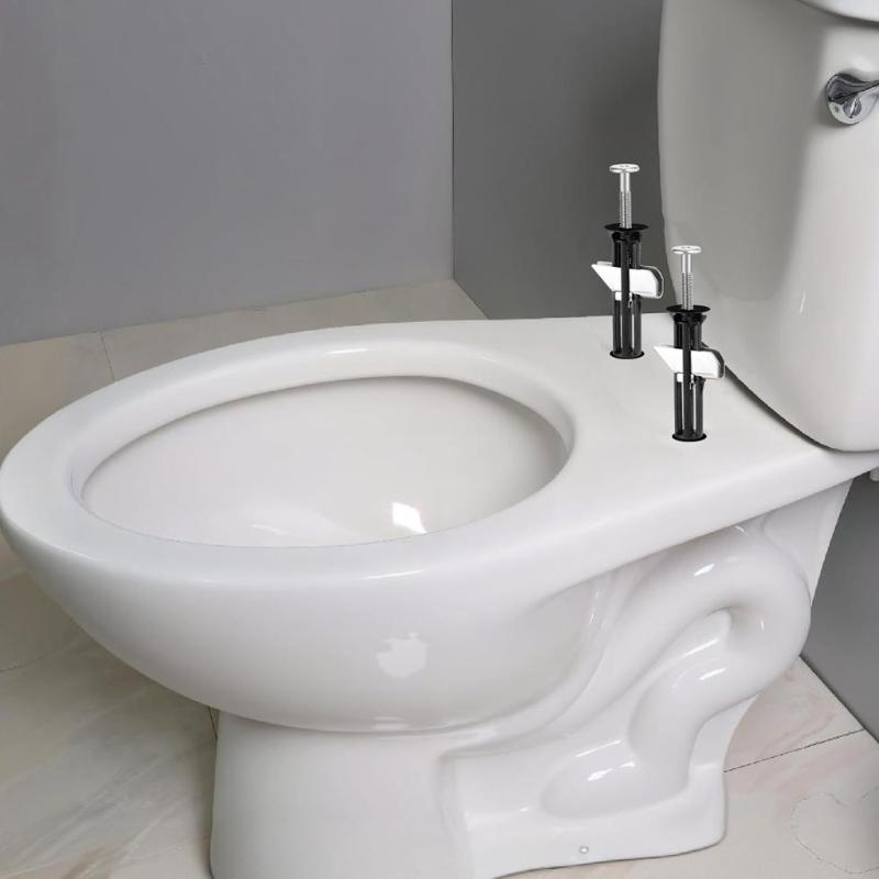 Toilet Seat Fastener Set Waterproof Stainless Steel Mounting Bolts with Expansion Sleeves and Washers, 2 Piece Set for Bathroom Repair