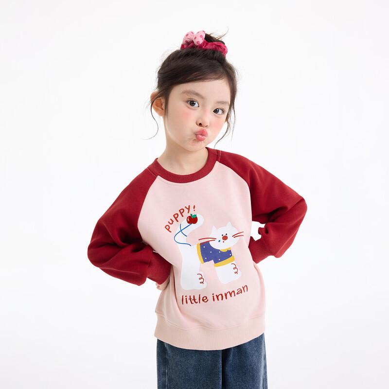 Girls' Cartoon Print Colorblock Sweatshirt