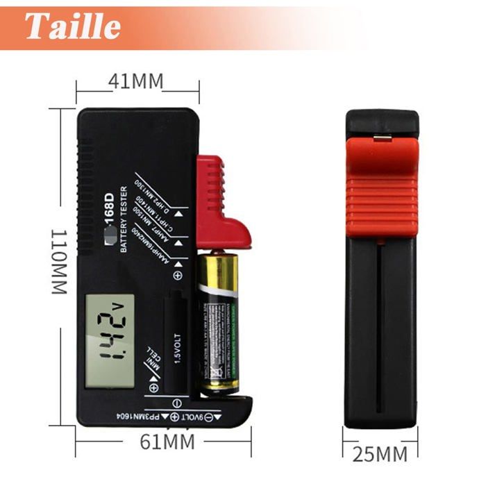 Digital Battery Tester BT-168D Battery Tester Universal Battery Tester LCD Battery Tester Battery Tester Battery Capacity Tester
