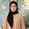 Einfarbiger weicher atmungsaktiver Polyester-Quadratischer Schal - Damen Europäischer/Amerikanischer Kopfschal, Lässiger Sonnenschutz Dekorativer Seidenschal