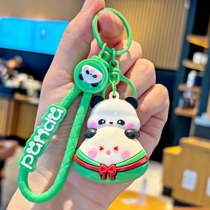Panda Zongzi Keychain: Cute Dragon Boat Festival Backpack Pendant