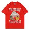 Baby French Bulldog Funny Dog Meme Graphic T Shirts Fashion Vintage Short Sleeve T-shirts Men Women Loose Cotton T-shirt