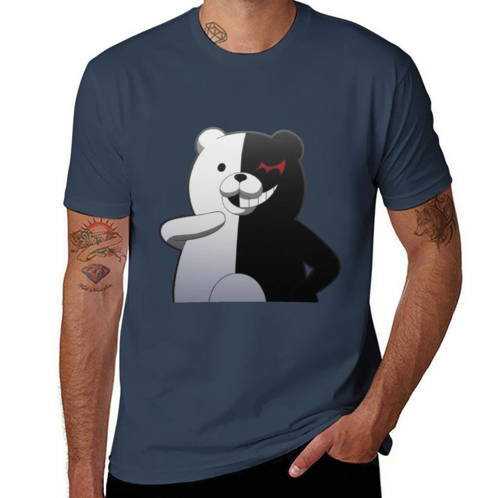Monokuma Tshirt Fashion Print Casual Short Sleeve
