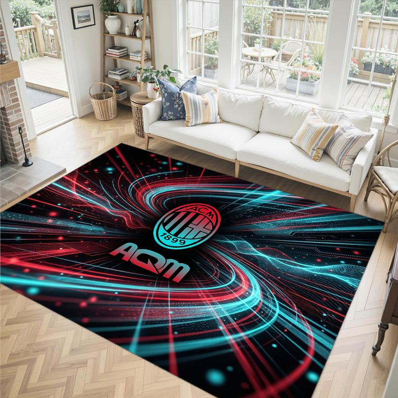 AC Milan Design Crystal Velvet Carpet Cozy Non?Slip Printed Rug For Bedroom Living Room Entrance
