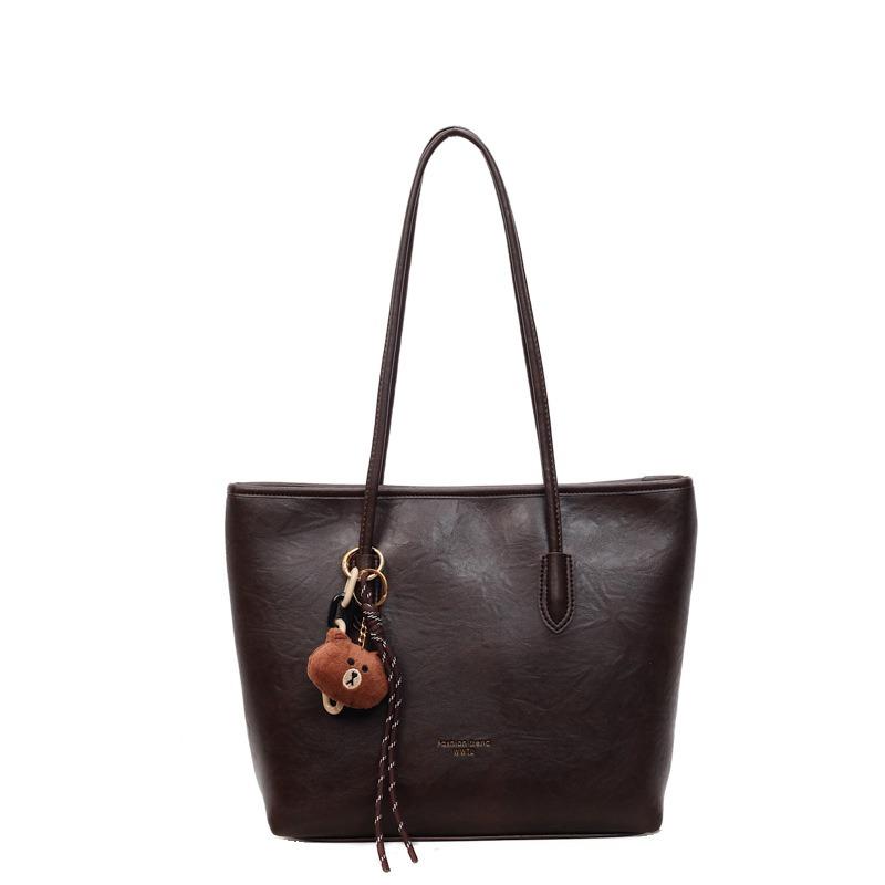 Bolso tote grande de moda para ir al trabajo, sencillo, para mujer, nuevo de otoño e invierno, bolso retro para la axila, bolso de hombro