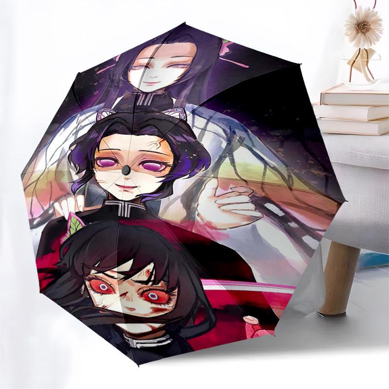 1pc Anime Character Inspired Outdoor Umbrella - Automatic Opening/Closing, Portable 3-Fold Design with 8-Bone Iron Frame - Perfect Gift for Fans, Trav
