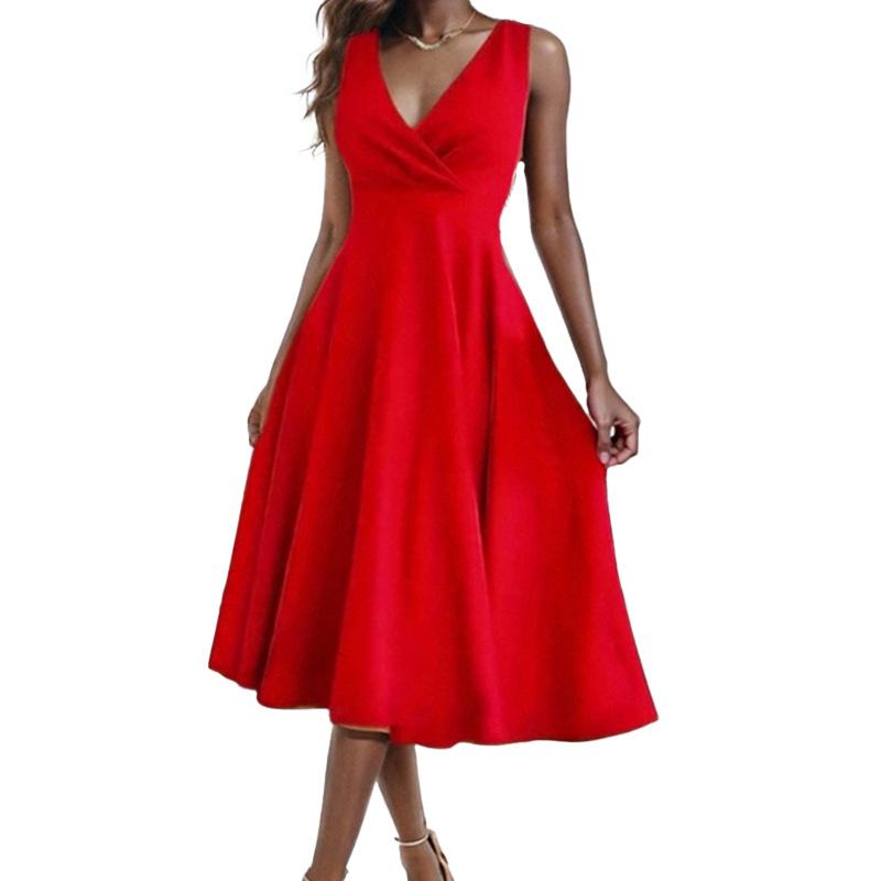 New Women's Clothing Temperament Elegant Sleeveless Stylish Casual Evening Dress Dress Women