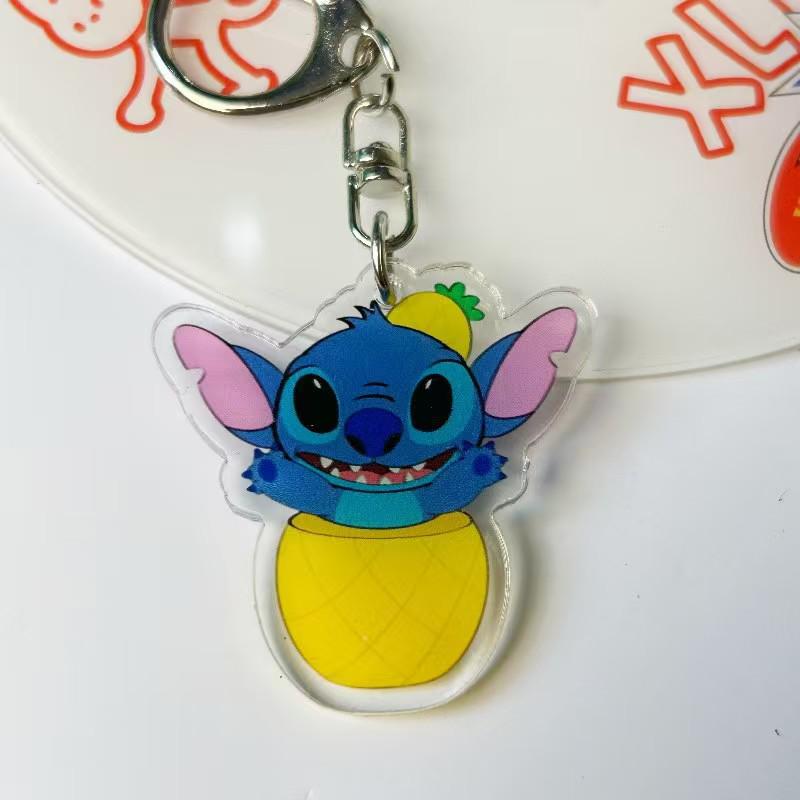 Star Baby Cartoon Stitch Pendant Keychain - Cute Acrylic Ornament for Students & Couples