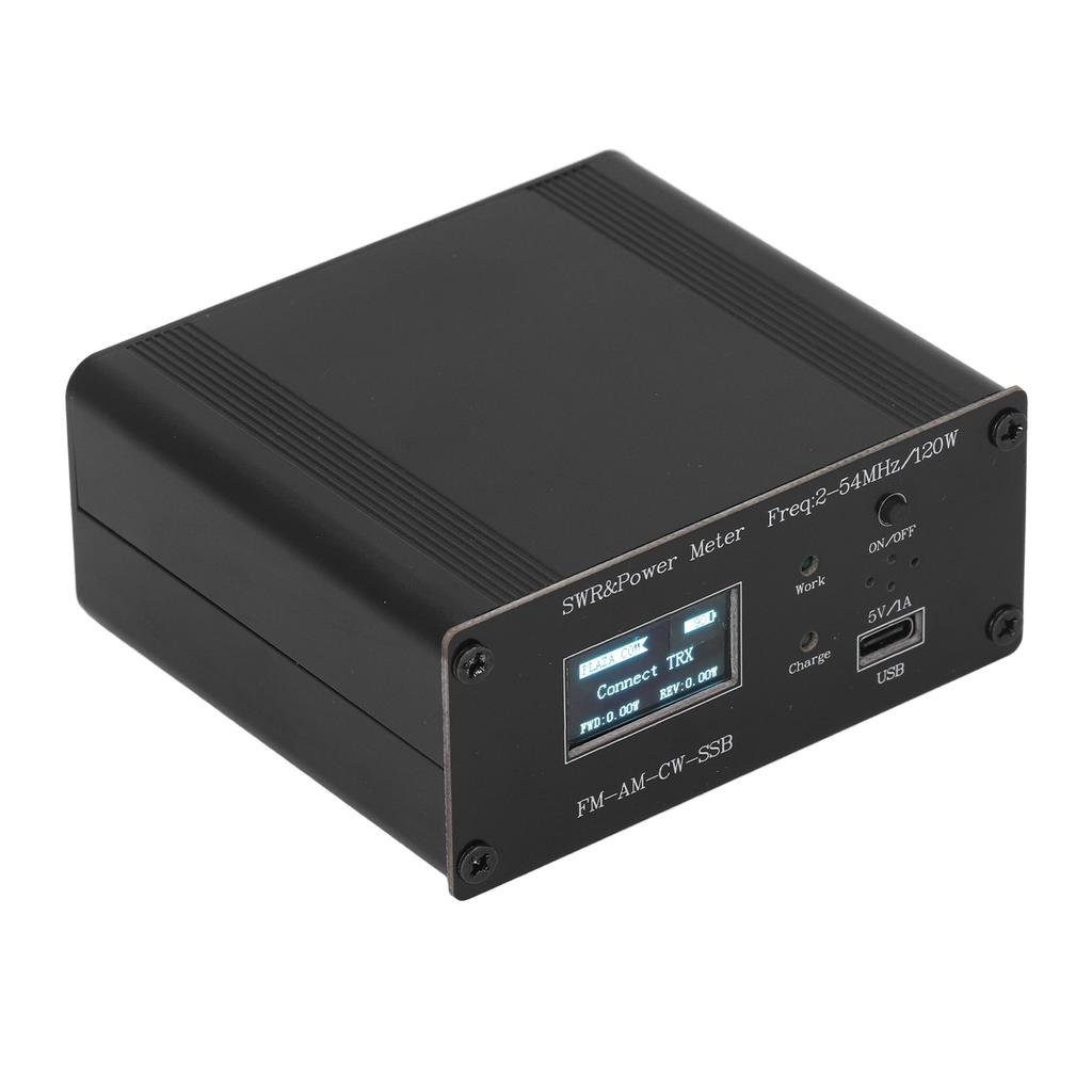 Standing Wave Meter Digital Display USB Charging 50 Ohm HF Shortwave Power Meter 120W