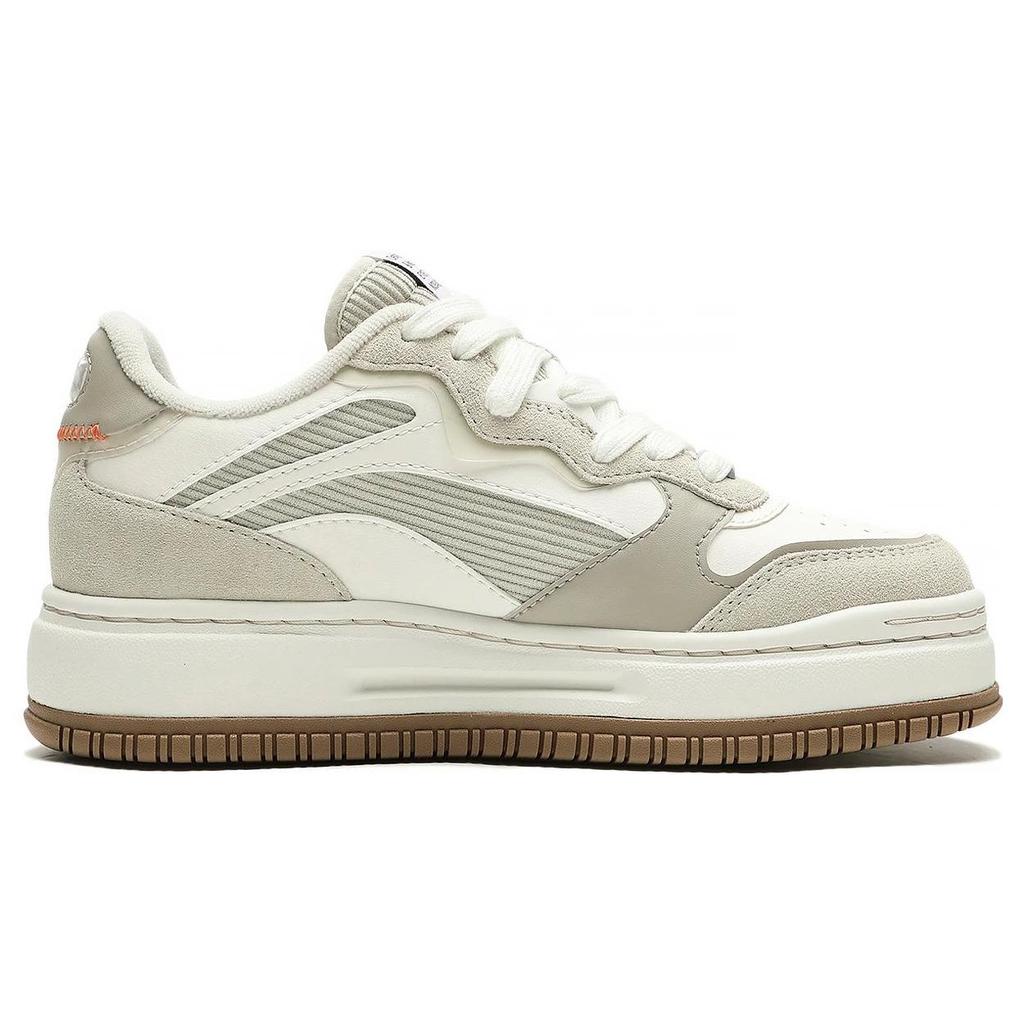 Li Ning Future C1 Slip Resistant Durable Low Top Skate Shoes Women Skate Shoes Gray White AGCT028-4