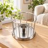 Tortoise Feeder with Guard Sturdy Stainless Steel Reptile Food Bowl Heavy Duty