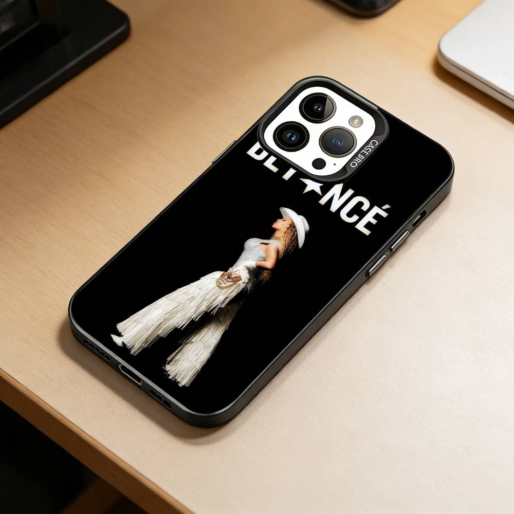 B-Beyonce Cowboy Phone Case For iPhone 17,16,15,14,13,12,11 Plus,Pro Max,XS,Colorful Silver Black Cover