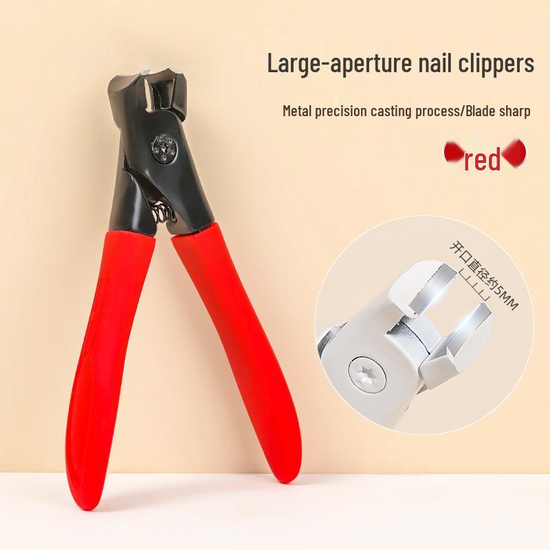 

Large Caliber Stainless Steel Nail Clippers: High Hardness, Salon-Grade Tools красный