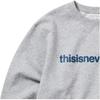 Thisisneverthat SS25 Loose Ribbed Edge Letter Print Casual Comfortable Crewneck Sweatshirt Unisex sweatshirt Gray TN250TSWCW03HGR