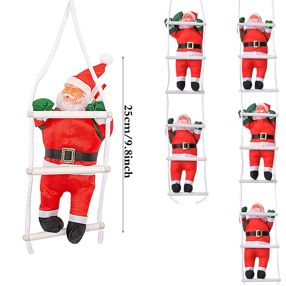 Christmas Decorations Santa Ladder Christmas Tree Ornaments Candy cane mirror ball Crafts Xmas Pendant Navidad Home Decoration