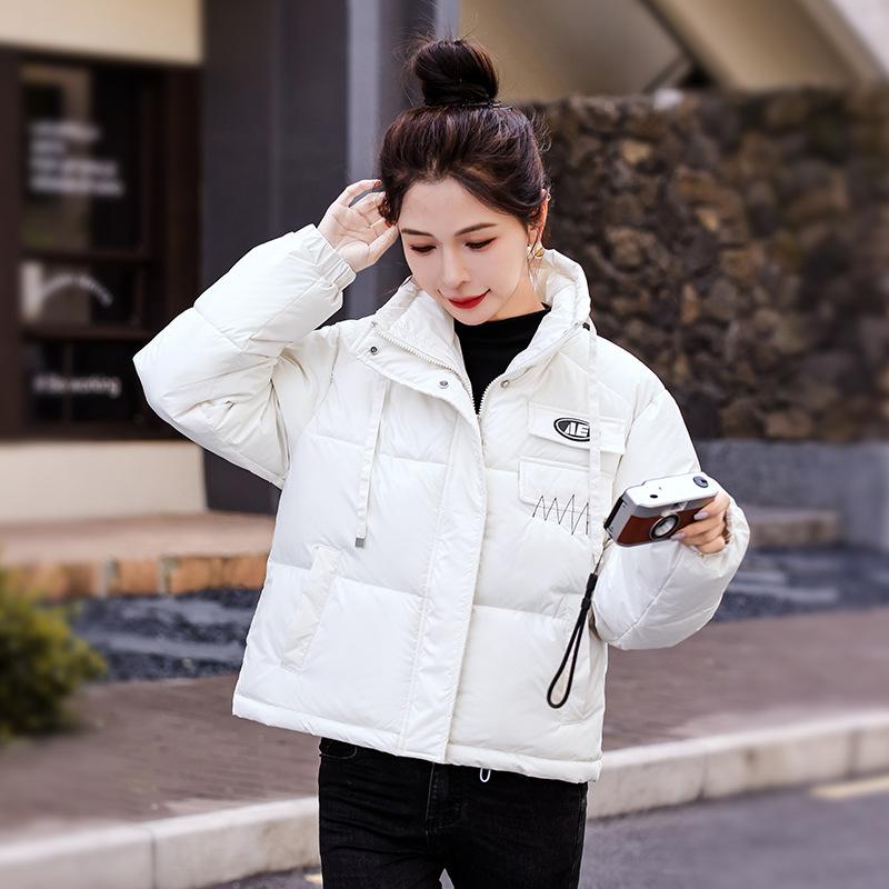 2025 Short Down Cotton Jacket Loose New Padded Jacket Women's Fashion Korean Version Winter Thickened Hooded Cotton Jacket Women's Bread
