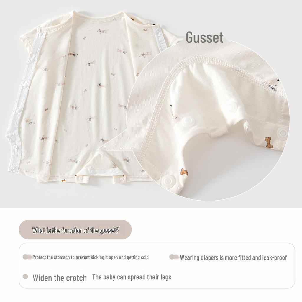 Summer Short Sleeve Pure Cotton Baby Romper