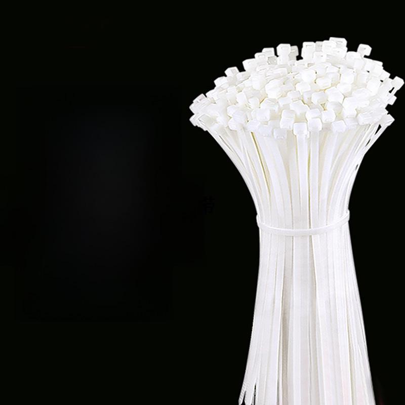 

Чорно-білі самозатискні нейлонові кабельні стяжки з пряжкою