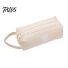 Double Partition Pencil Case Oxford with Handle, Layer Pen Pouch, Large Student Stationery Storage Bag Capacity for Students And Commuters Organizer