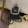 Schoolbag Korean Version of Fashion Age-reducing Ballet Backpack 1011 Spring and Summer New Lace Texture Small Backpack Tide
