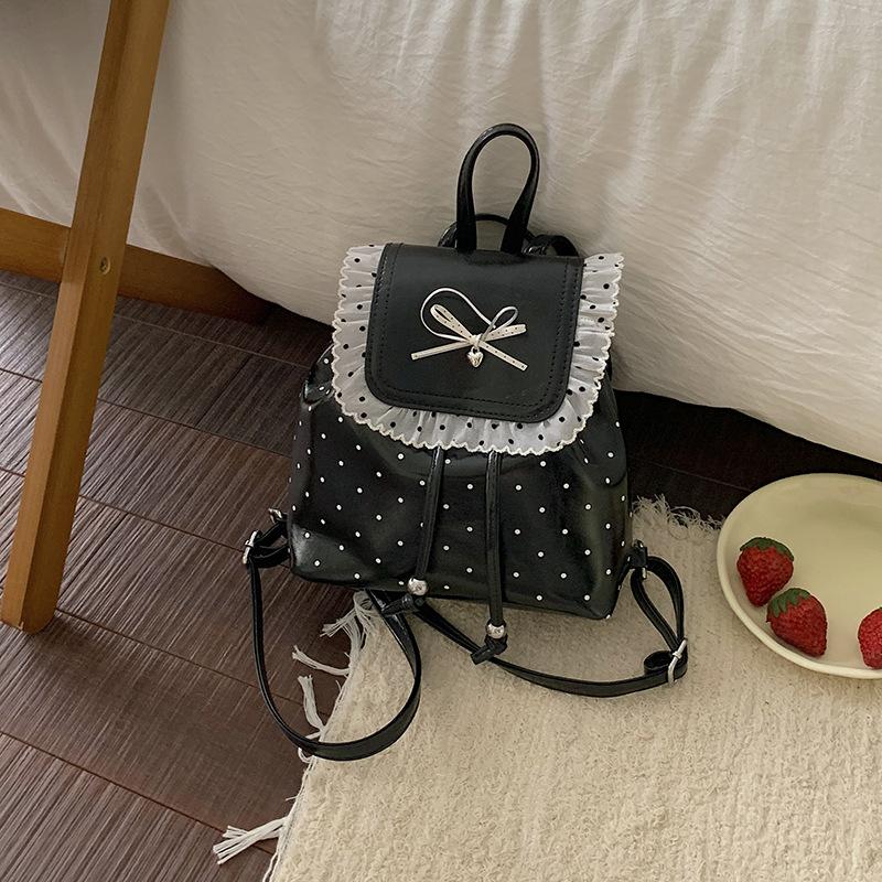Schoolbag Korean Version of Fashion Age-reducing Ballet Backpack 1011 Spring and Summer New Lace Texture Small Backpack Tide