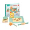 Kids' Wooden Baking Set Pretend Play Food Toy, Develop Hand-Eye Coordination Simulation Cookie Baking Toy