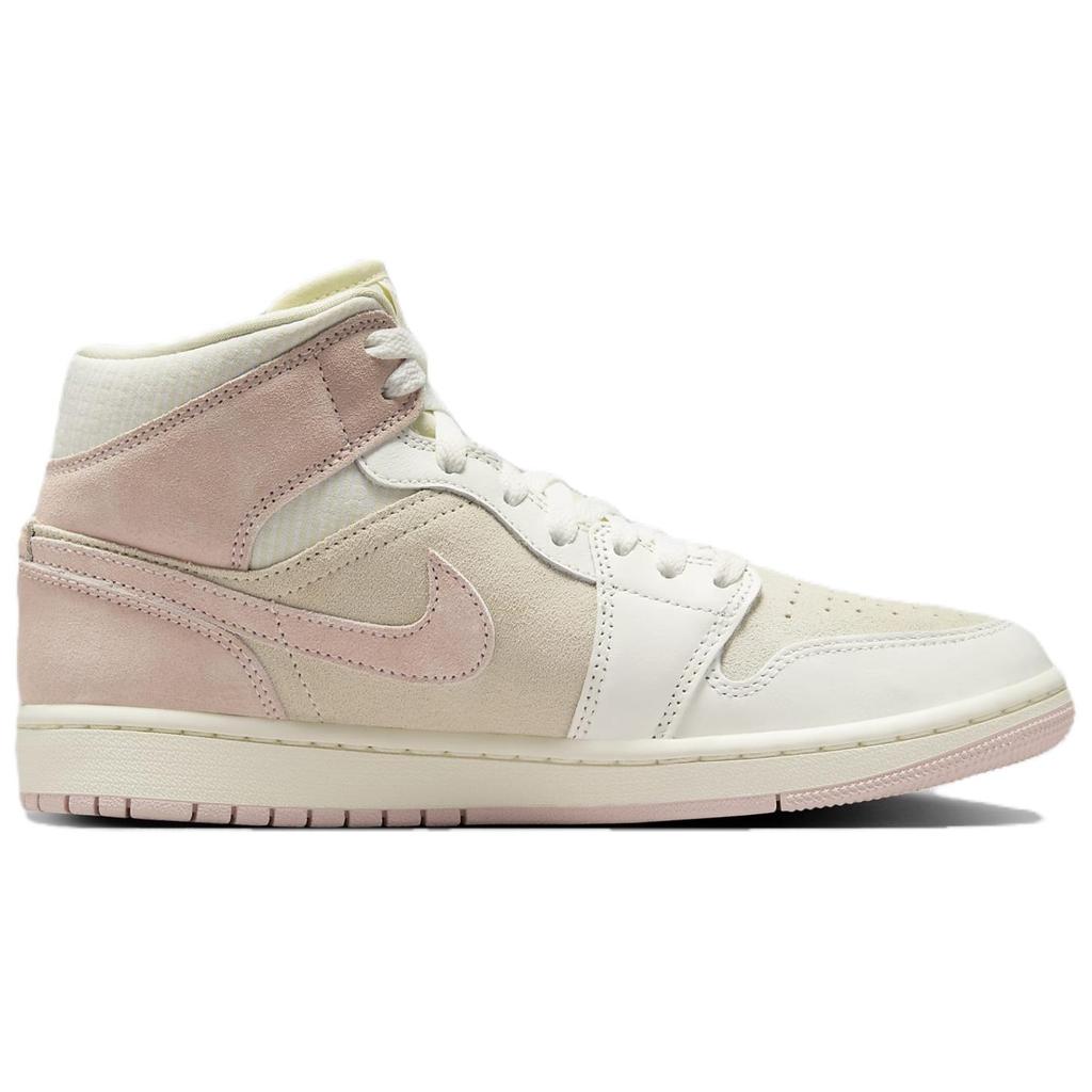 Air Jordan 1 Mid SE Seersucker Women Sneakers Cream Coconut-Milk Sail FQ1926-161