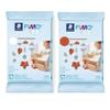 2 pâtes polymères Fimo Air Light 125 g Terracotta + Blanc