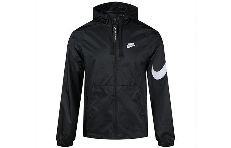 Nike Sportswear Swoosh Cardigan Hooded Jacket Black CJ5640-010 M