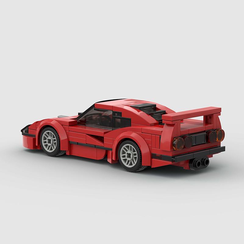 MOC Building F40 Blocks Moc City Sports Racing Car Vehicle DIY Bricks Toys Christmas Halloween Gift