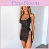 Sexy Girl Short Skirt With Split And Sheer Silk Blend For Spring Streetwear
