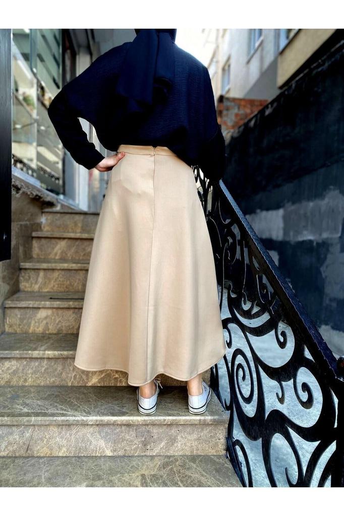 Women's Style Big Size Skirt Large Size Puff Scuba Skirt