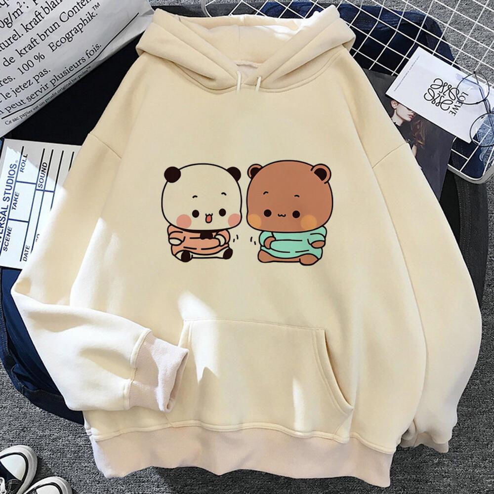 Sudaderas con capucha de dibujos animados para parejas Bubu Dudu Sudaderas lindas estampadas Ropa para mujer y hombre Manga larga Forro polar Sueltas con capucha