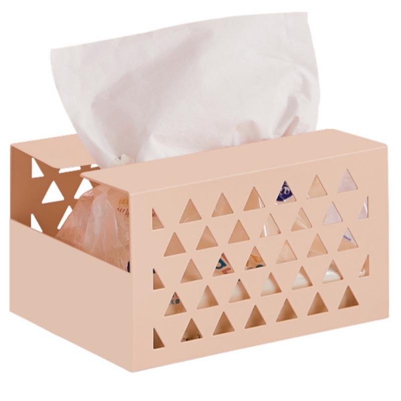Kitchen Tissue Boxes Home Iron Multifunctional Office Crafts Seat Type Toilet Paper Storage Case Bedroom Metal Tissue Dispenser