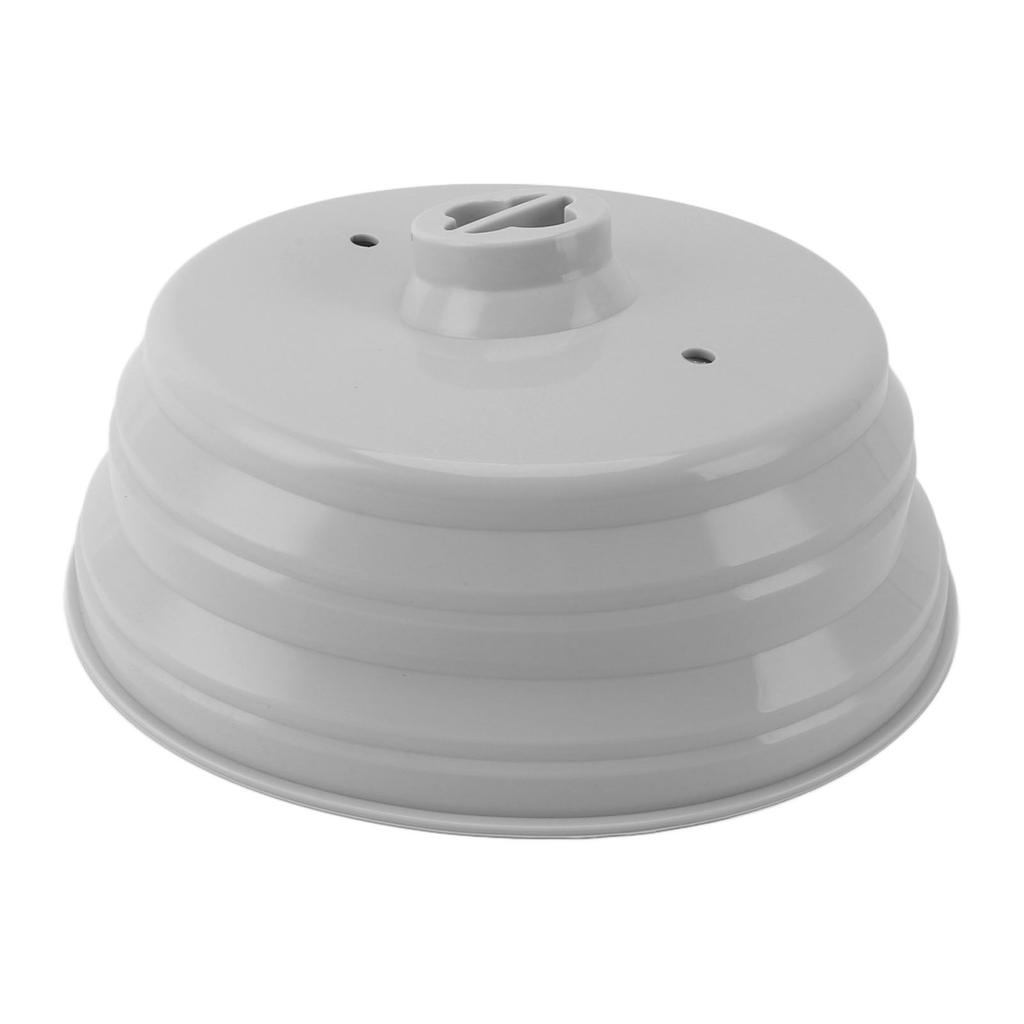 Silicone Microwave Lid 20 to 26cm Adjustable Dishwasher Safe Splatter Proof Food Plate with Grip Handle for Kitchen