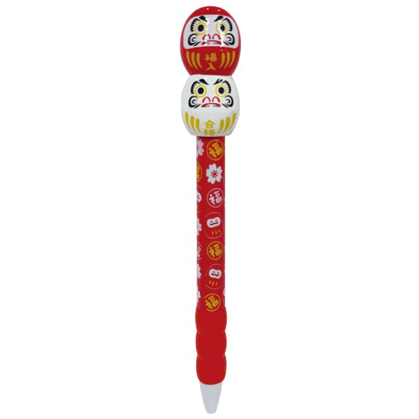 Castle Enterprises Daruma Ballpoint a Great Japanese Souvenir for Foreigners Knock-Style Pens, 36-Piece Set,