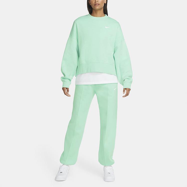 Nike Sportswear Essentials Knitted Sweatpants Women's Tranquil Cucumber Green Moderate Cuffed Pants BV4090-390