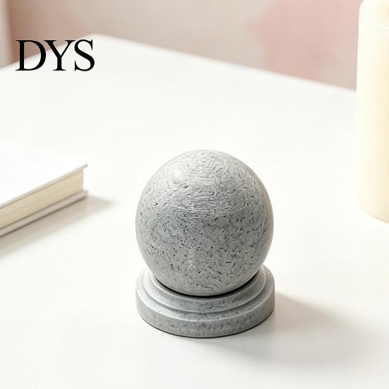 Retro Style Jewelry Holder 3D Printed Stone Ball Storage Box, Threaded Screw Sphere Container for Trinket Box Desk, Mini Round Organizer Jewelry,